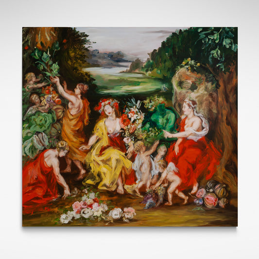 Her Fertility Turned Him Green, after Bruegal, Limited Edition Print by Anita DeSoto