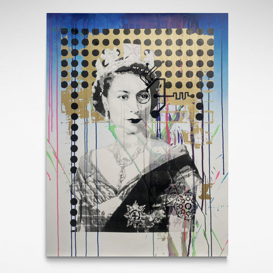 Contemporary screenprint of Queen Elizabeth