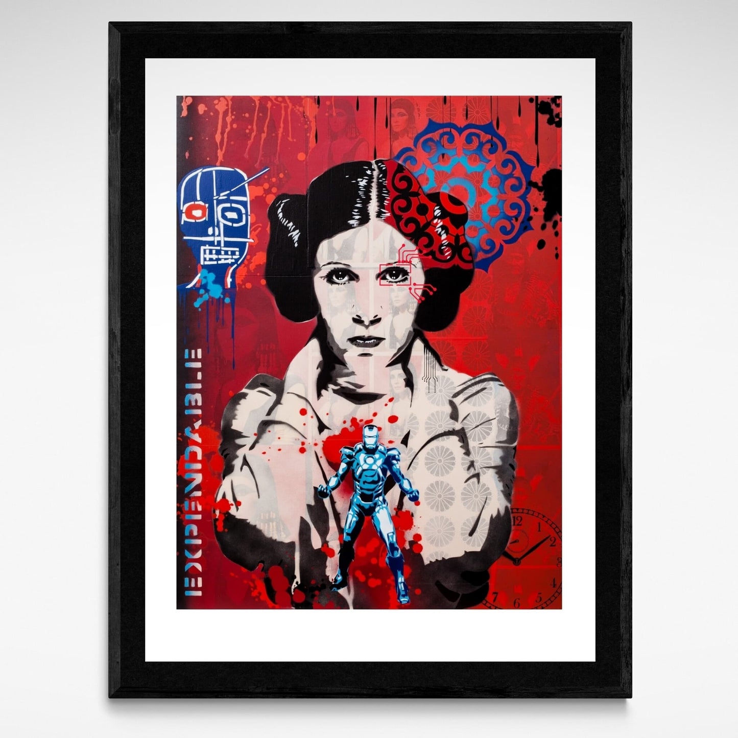 Framed "Princess 1.1" by Brad Novak, a stunning 5-layer limited edition screenprint featuring Princess Leia.