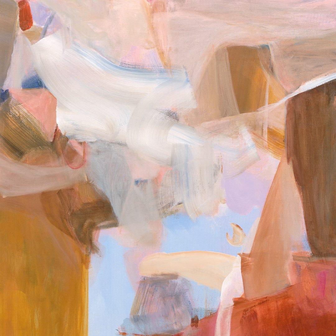 Detail of Helen Dean's abstract print of original painting