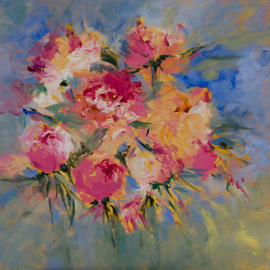 A bunch of bright coloured flowers