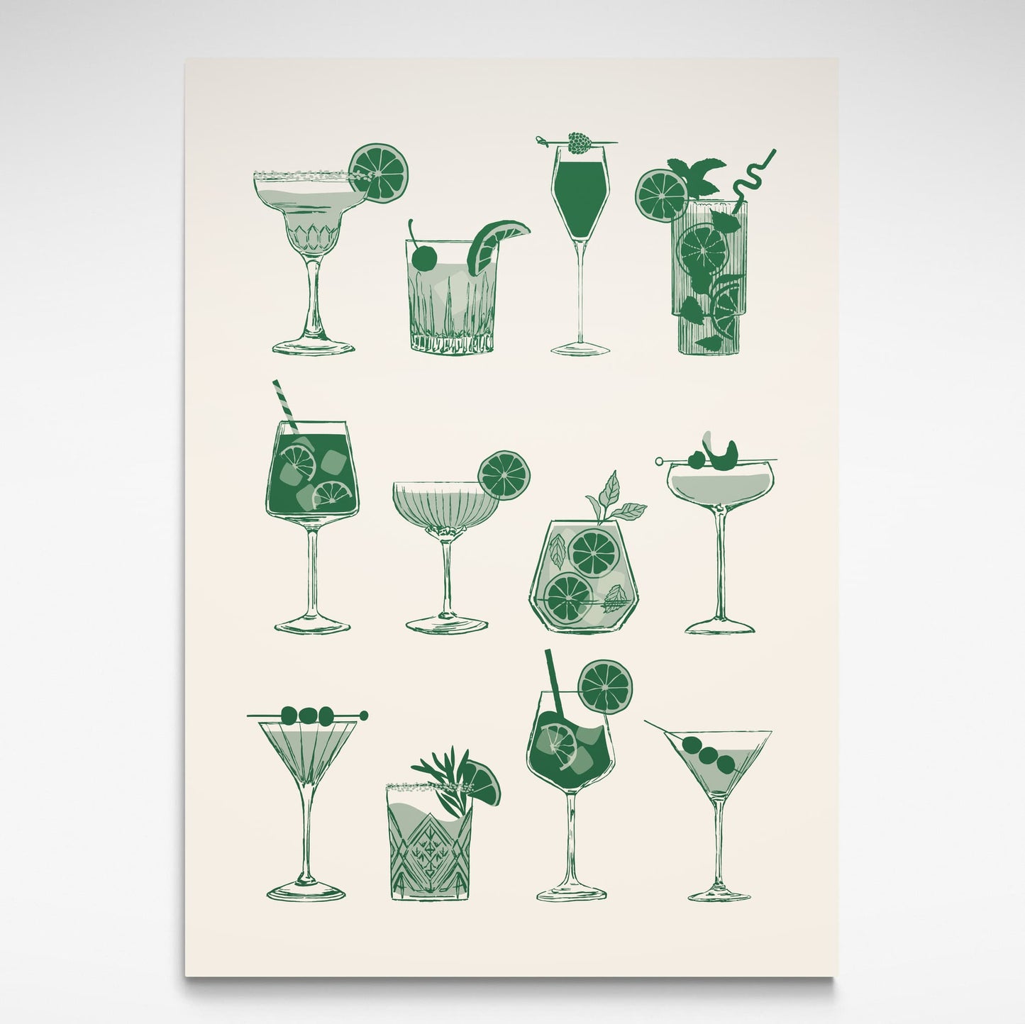 Green Cocktails, Print