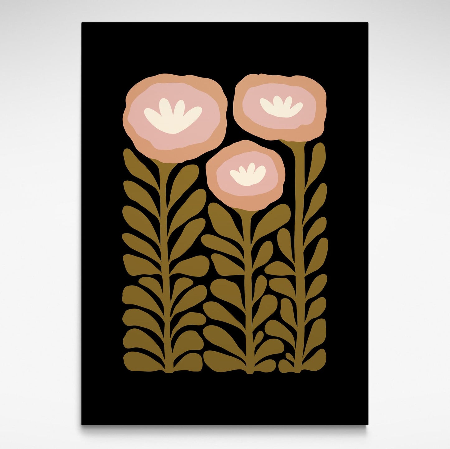 The Green and Black Floral Print (Portrait) by Solstice Studio is a bold statement for your wall