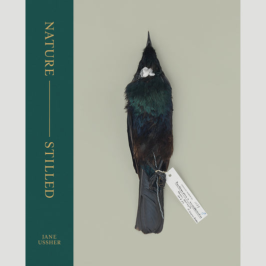 Cover of a book depicting a stuffed Tui specimen