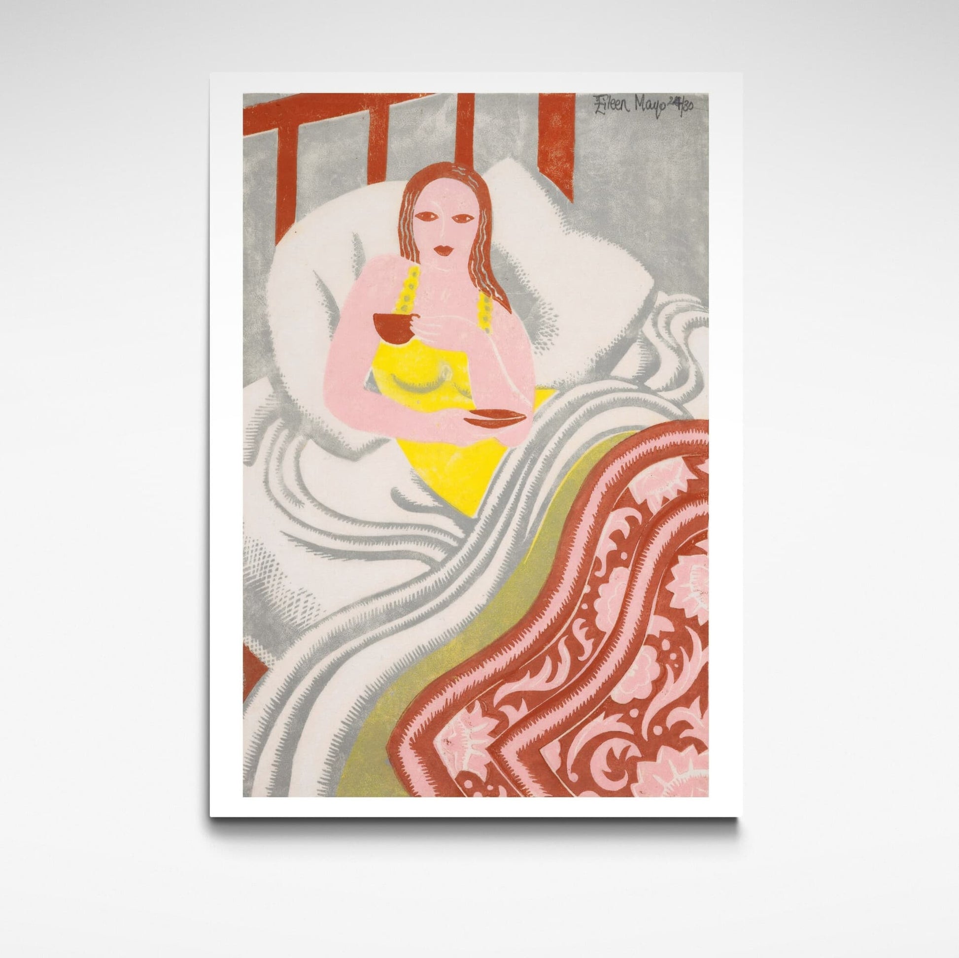 "Morning Tea", print by Eileen Mayo