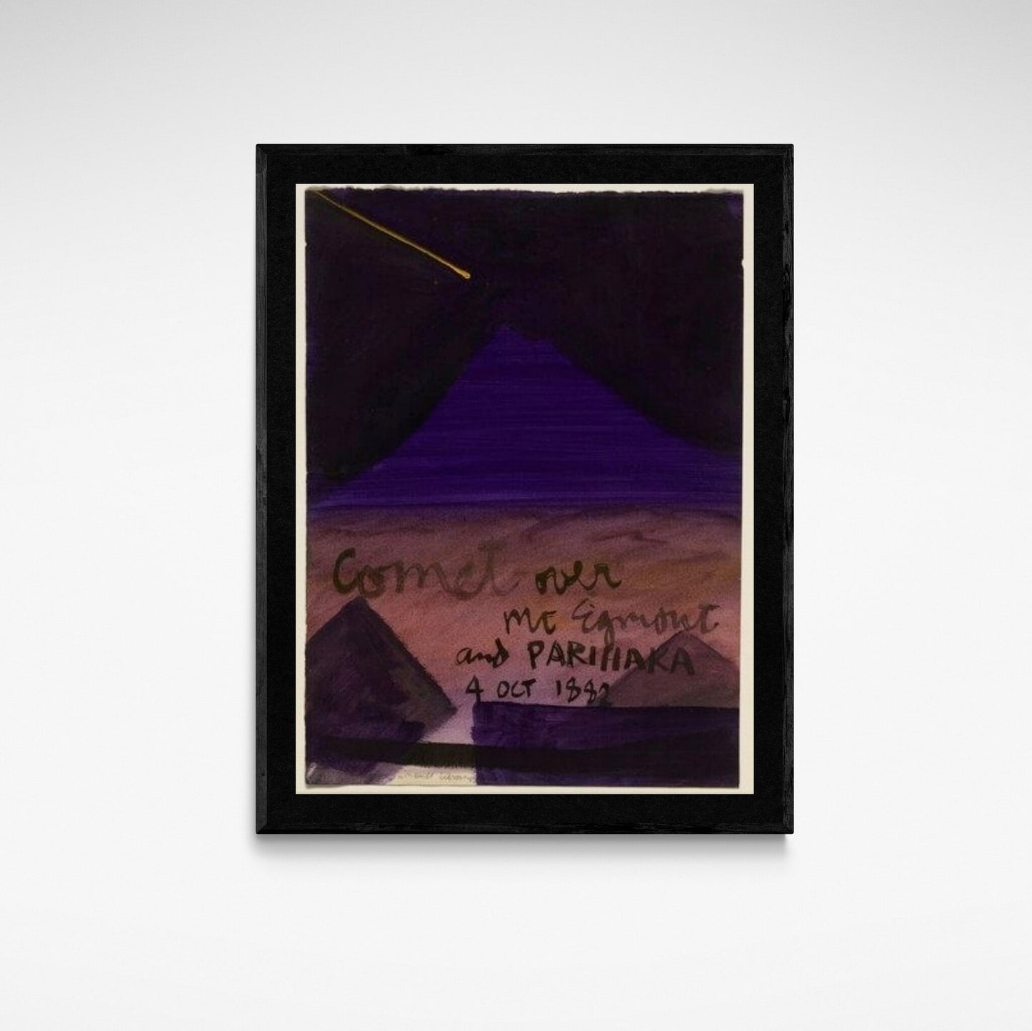 Framed print by Ralph Hotere 'Comet', Size A4