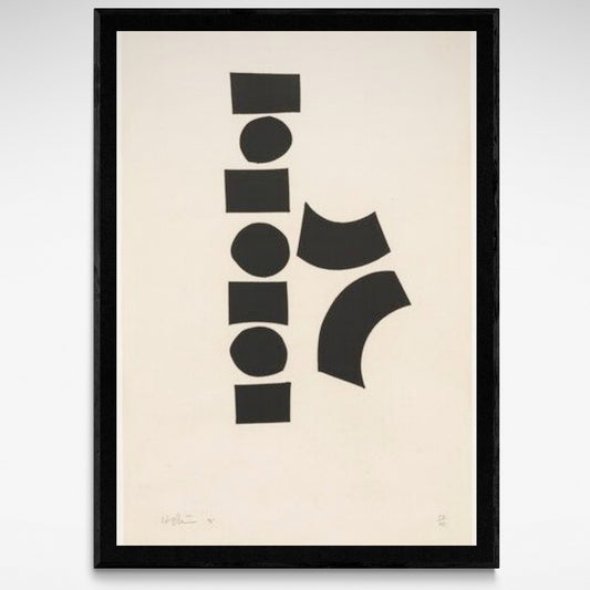 Framed Ralph Hotere  print 'Untitled 1965', A2 size