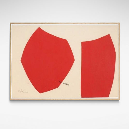 Open edition print of Ralph Hotere's artwork 'Red on White'  A2