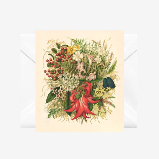 Wild Flowers and Berries, Note Card and Envelope