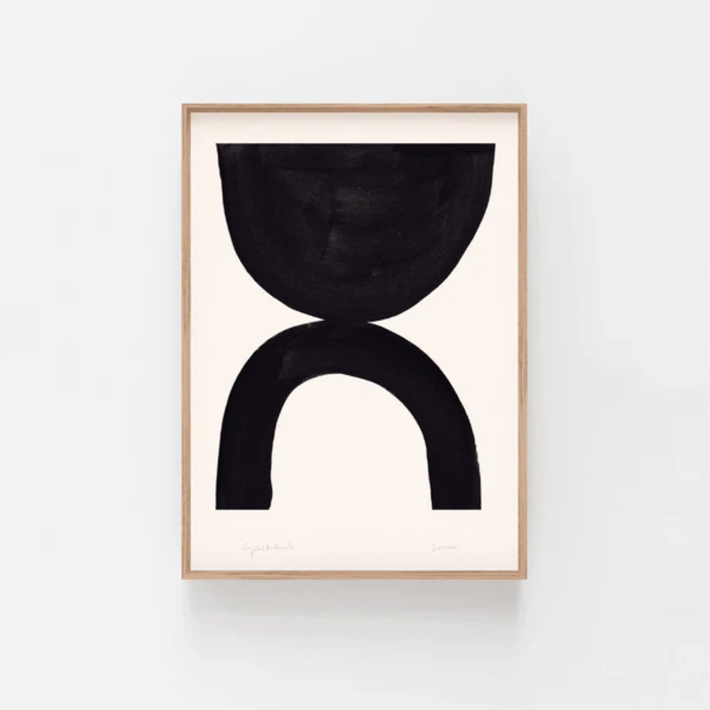 Black and white geometric abstract print.