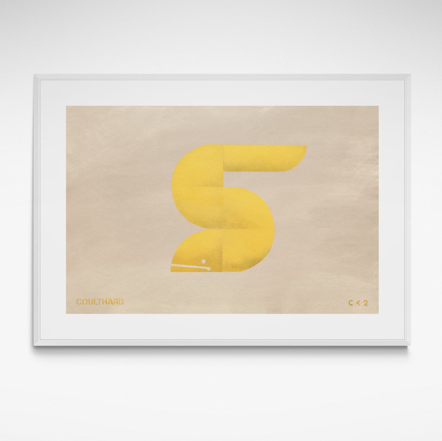 Framed print of yellow eel.