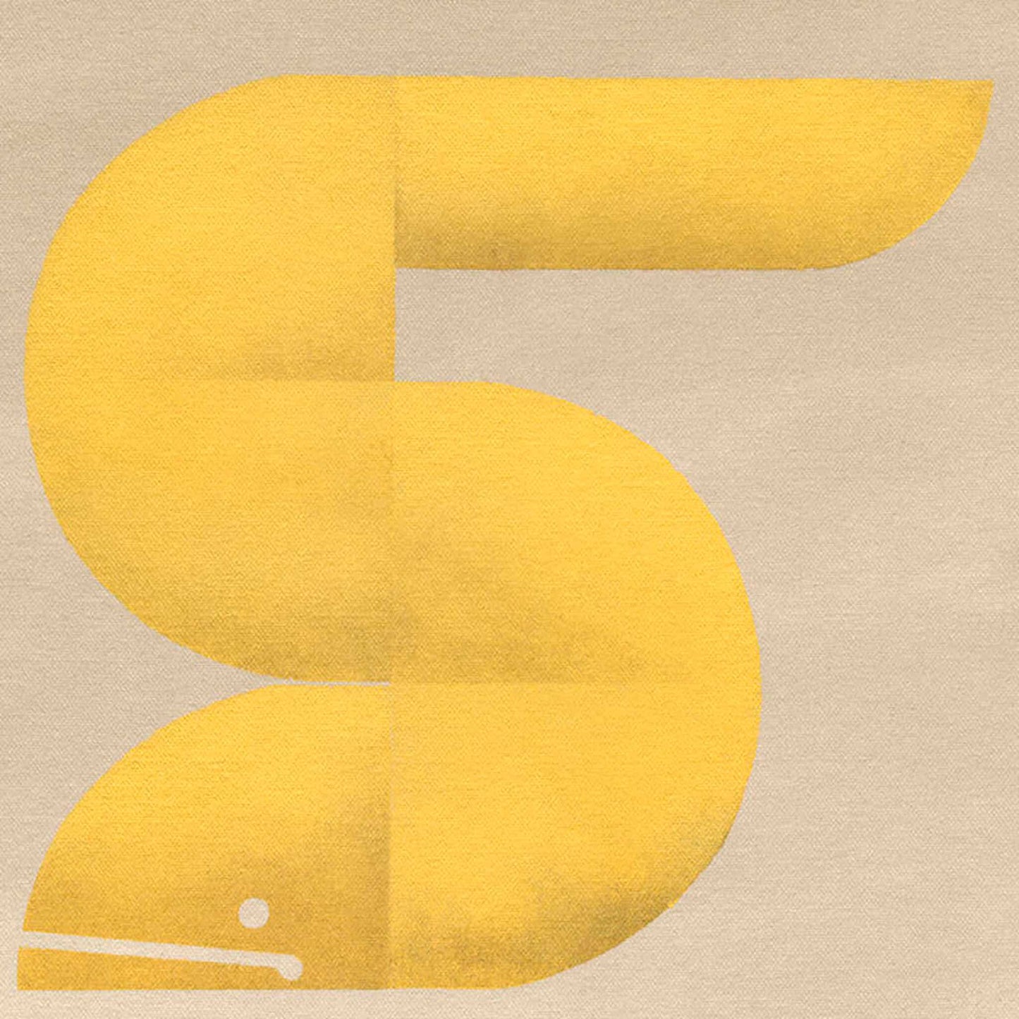 Close up of yellow eel print.
