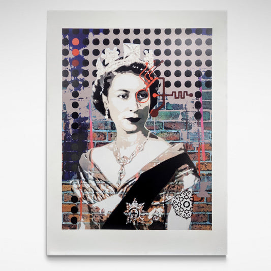 Contemporary screenprint of Queen Elizabeth