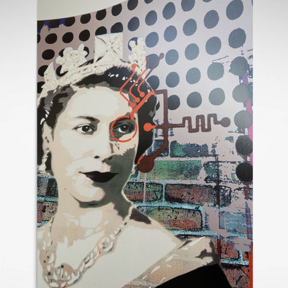 Contemporary screenprint of Queen Elizabeth