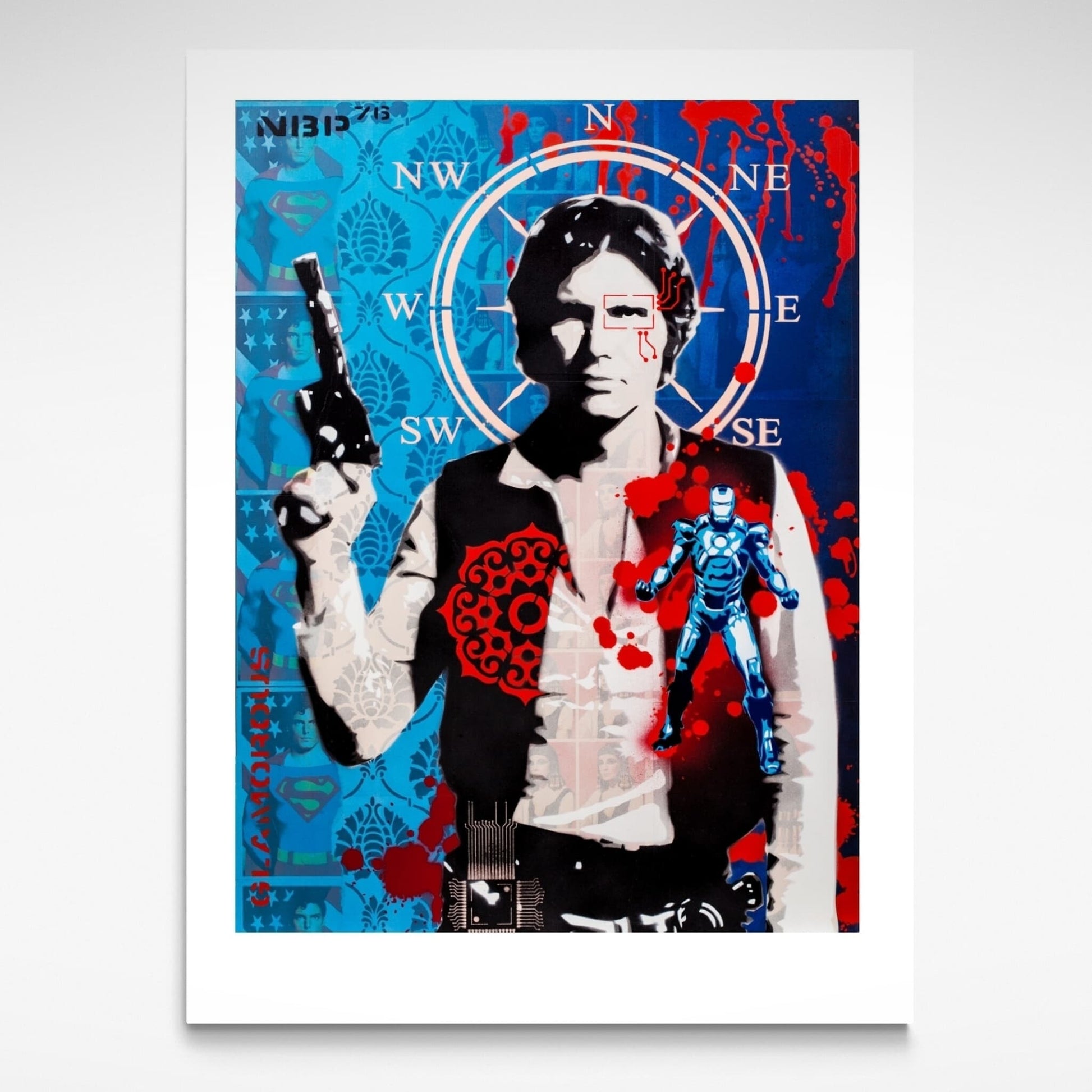 "Scoundrel 1.3" by Brad Novak, is a vibrant 5-layer limited edition screenprint with 2 UV gloss embellishment layers.