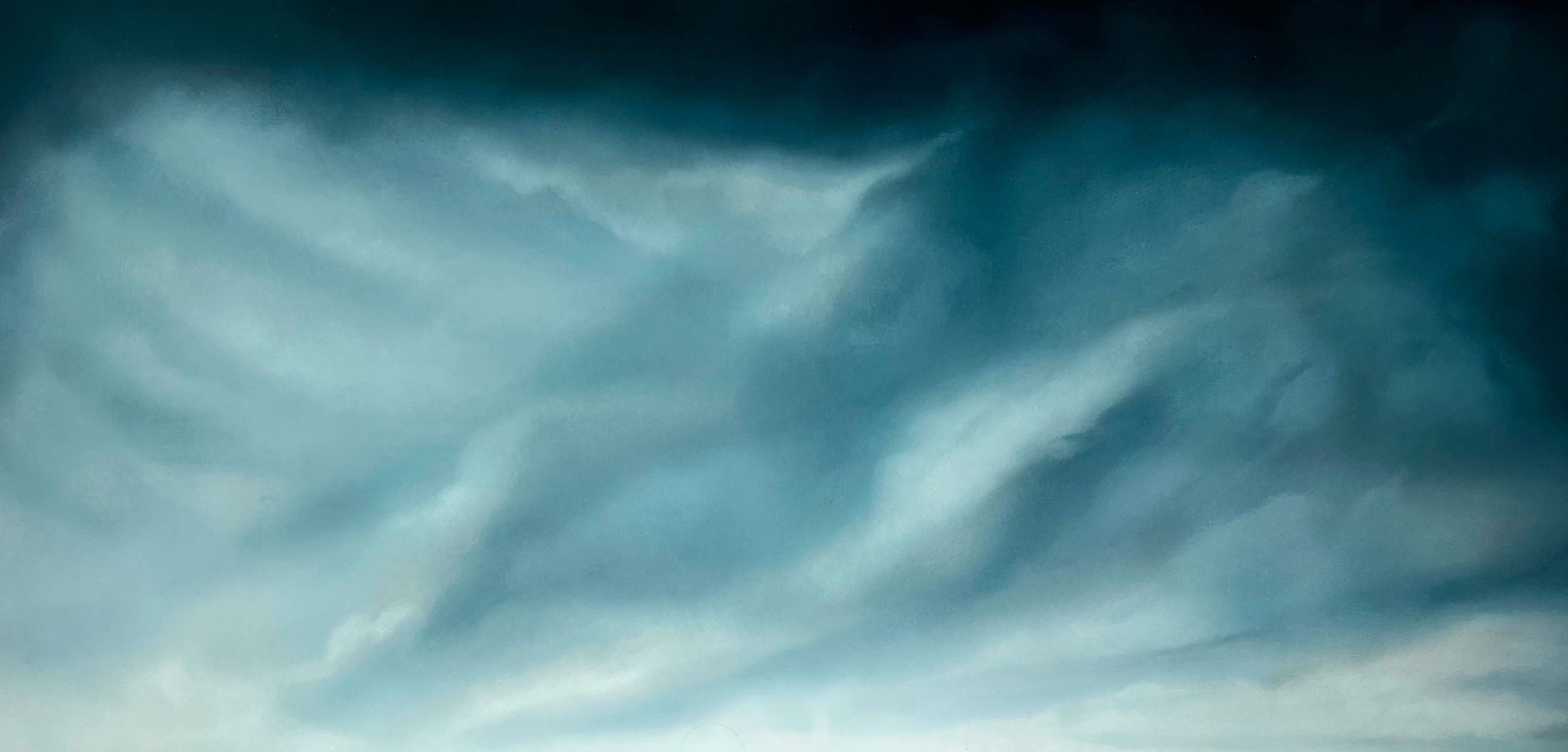 Abstract blue and white sky and cloud formation