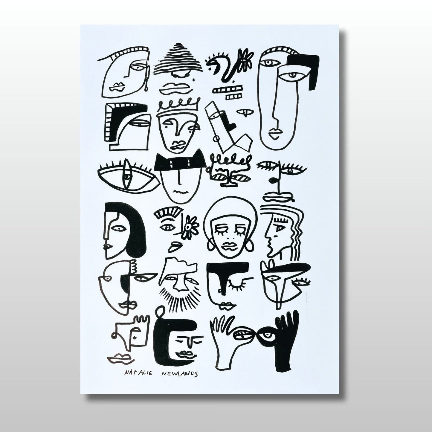 Faces, Limited Edition A3 Print