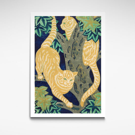 "Cats in the Trees", print by Eileen Mayo