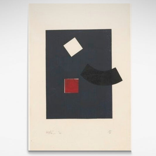 'Untitled 1965 (Blue Squares)', A2 Print of Ralph Hotere's original artwork