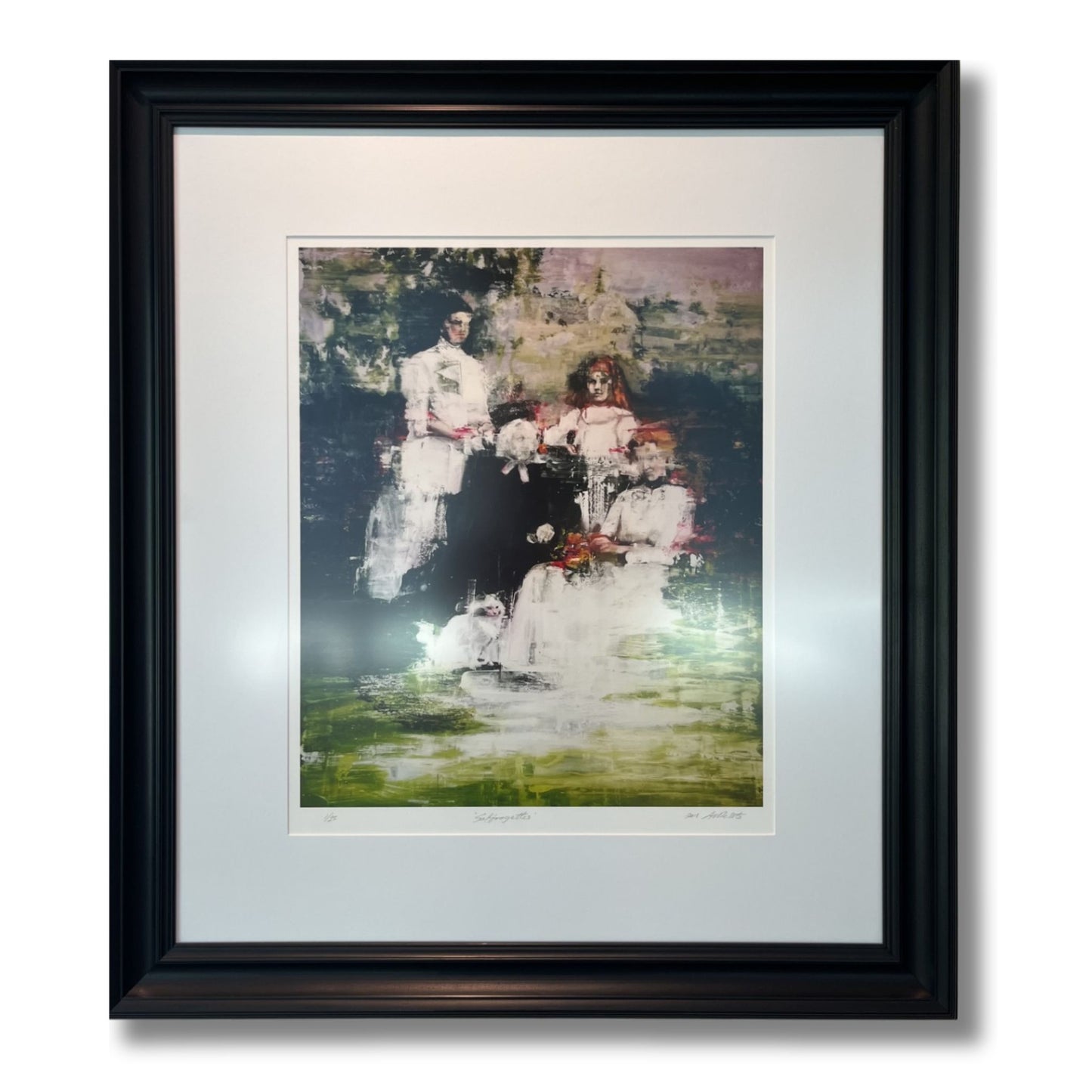 Framed limited edition print titled "Suffragettes" by Anita DeSoto, featuring intricate details and a powerful depiction of women, created in 2018.