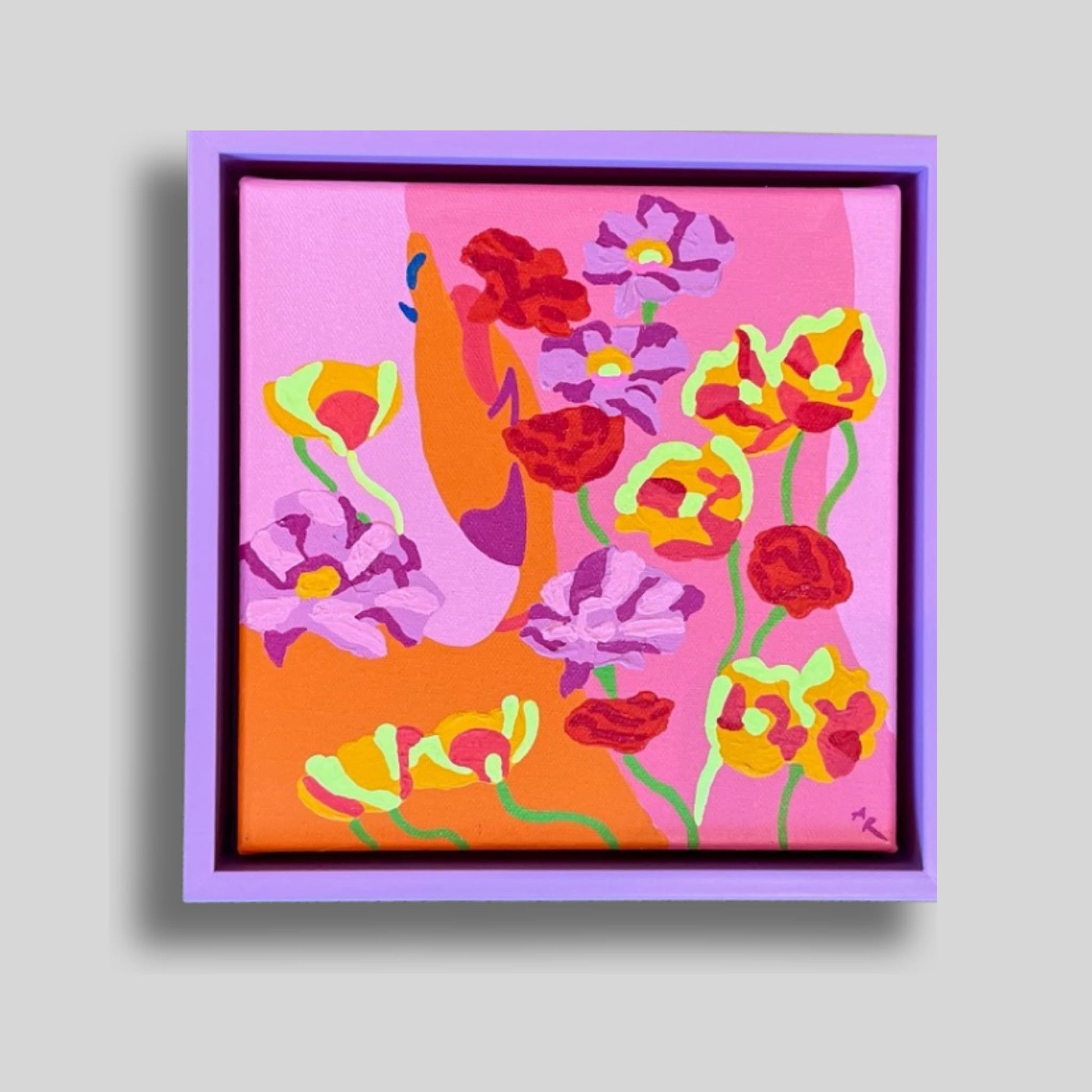 Framed Blossom II Painting by Agate Rubene) Restless and Infectious)