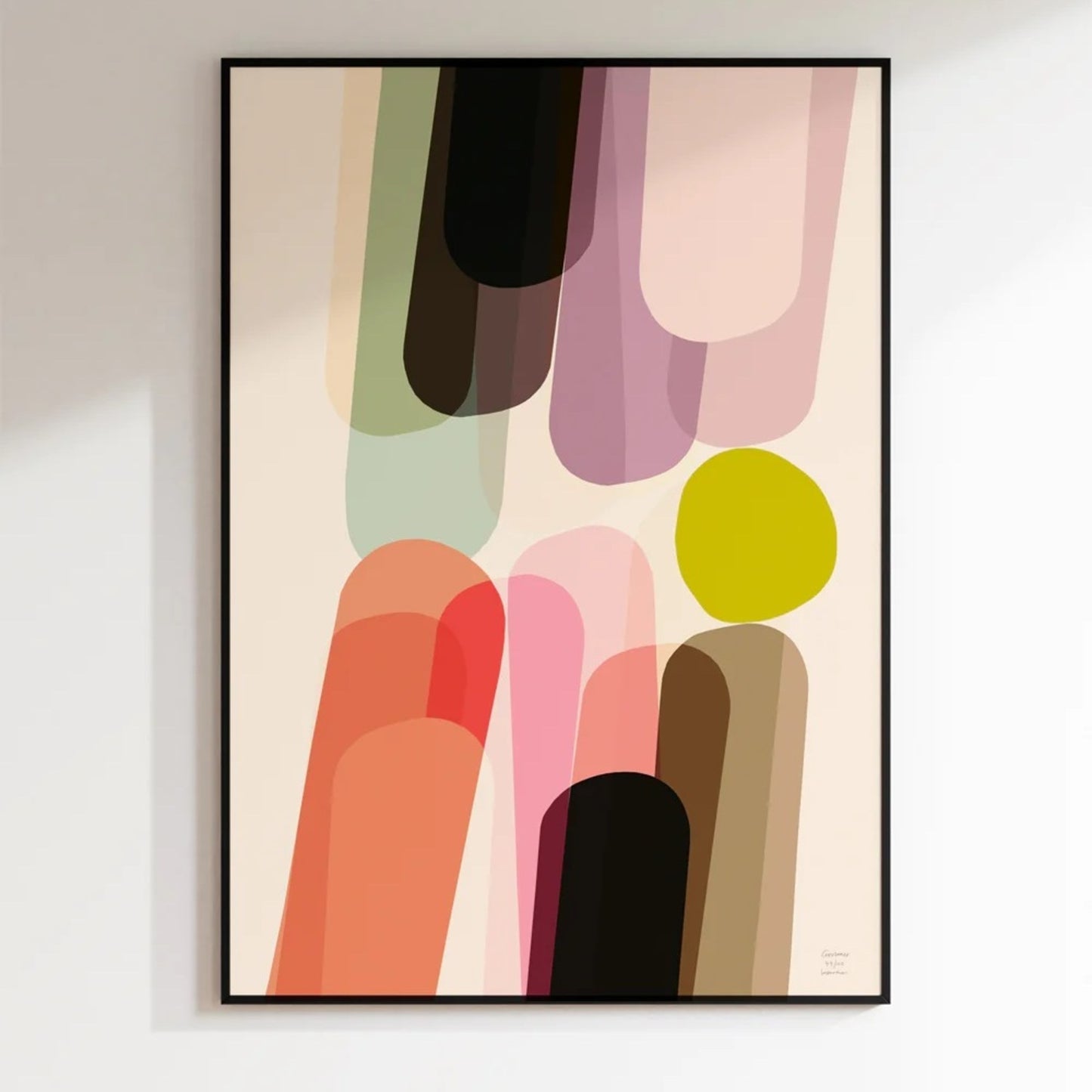 Colourful vivid abstract print