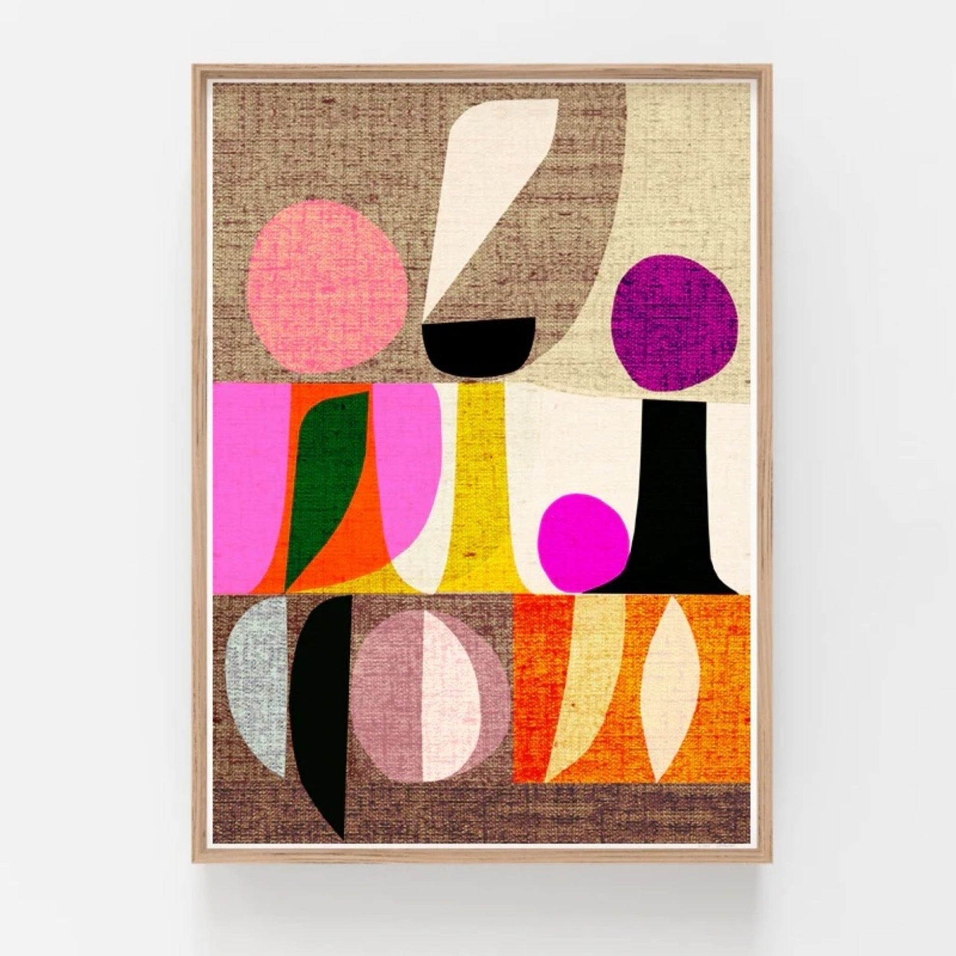 Framed colourful abstract print