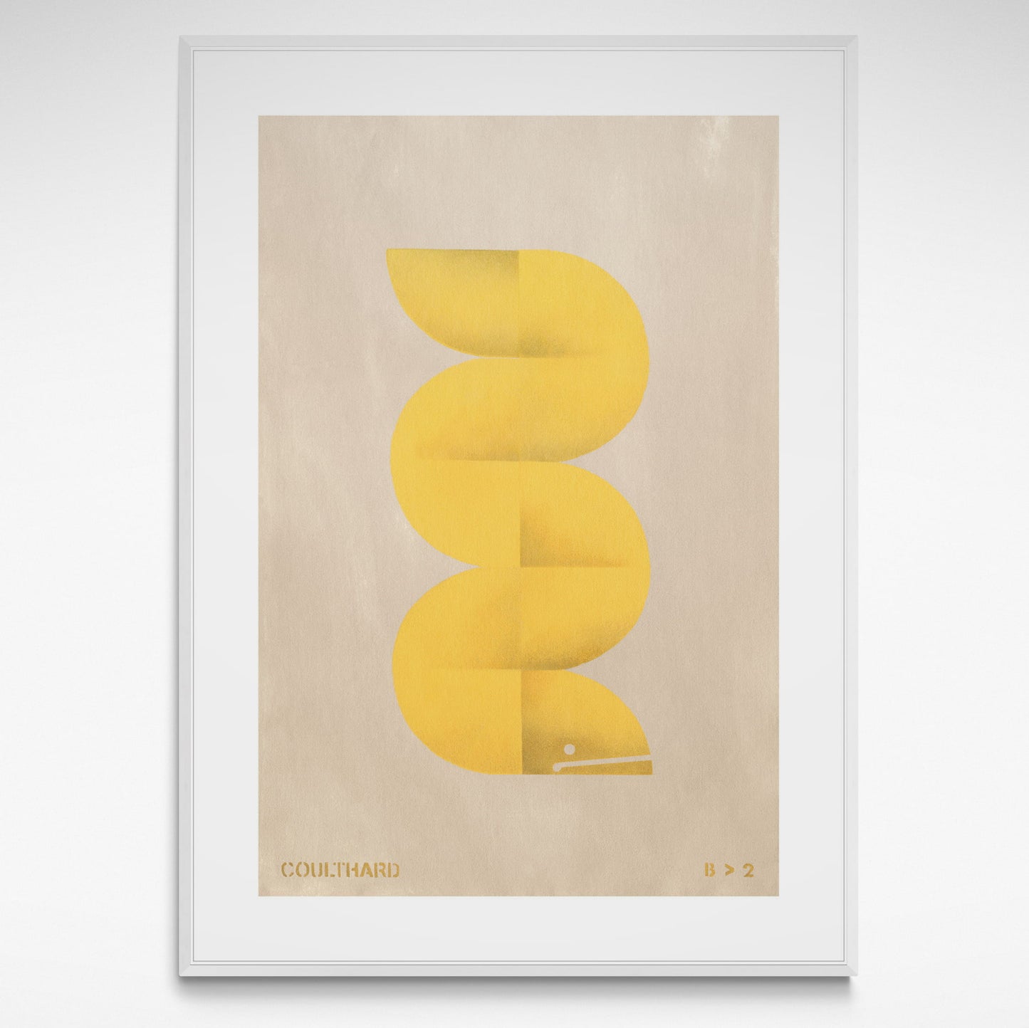 Framed print of yellow eel.