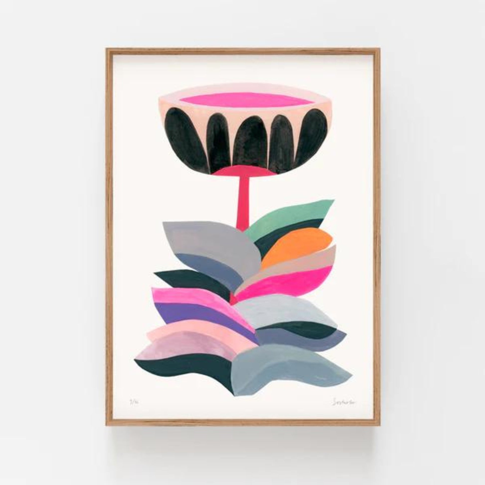 Colourful Print of an Abstract Flower