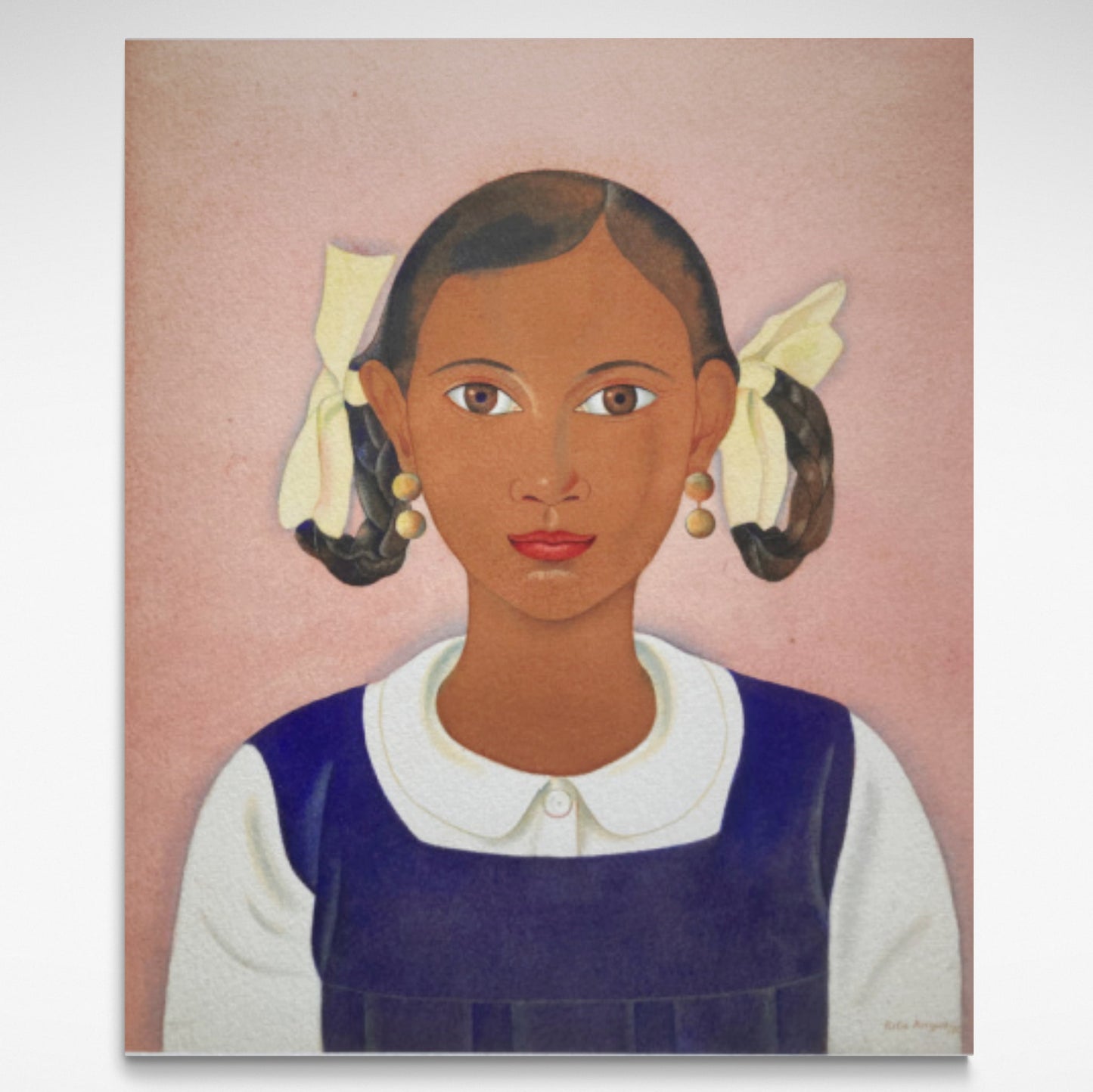 Portrait of a school girl by Rital Angus