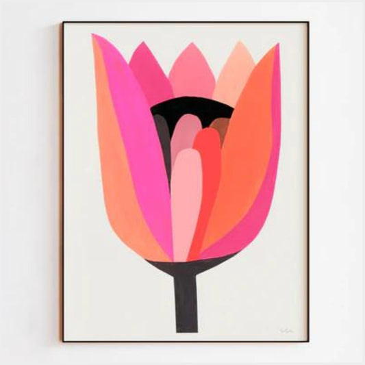 Colourful tulip print
